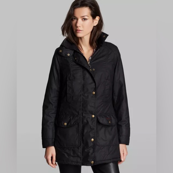 Barbour Squire Waxed Jacket with Quilted Lining - Picture 2 of 11